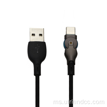 Kabel data mengecas perumahan aloi zink kabel USB-c